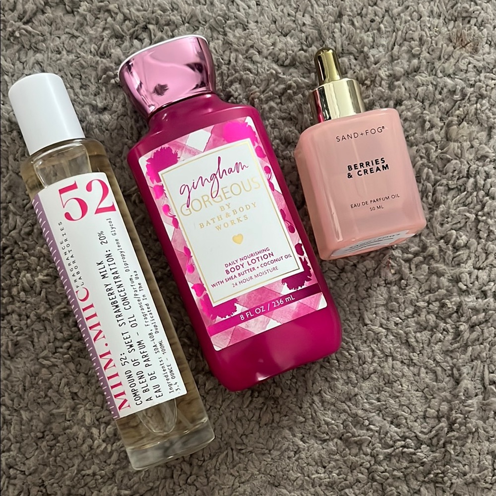 strawberry lotion and oil bundle Like New